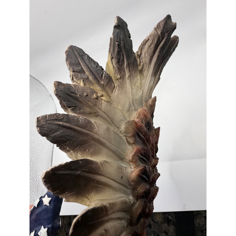 VTG DMB Collection Bald Eagle Figurine Confederate Rebel Flag Resin Statue 17x14 - Picture 11 of 14